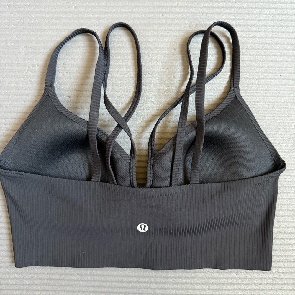 Lululemon Like a Cloud Strappy Longline Ribbed Bra Size 8 - Picture 4 of 5